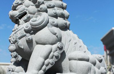 大理石大型北京狮石雕